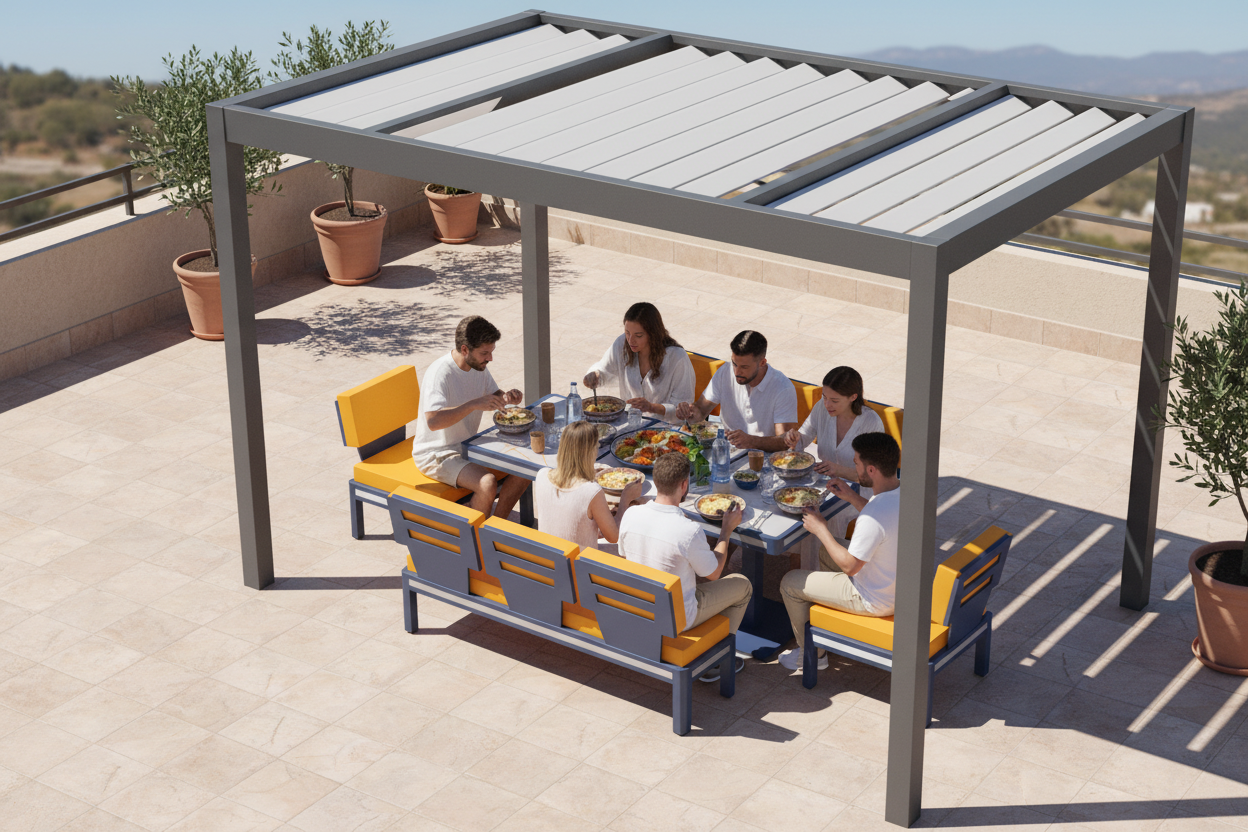 table de jardin design personnalisable en ligne