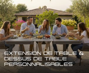extension de table de jardin personnalisable